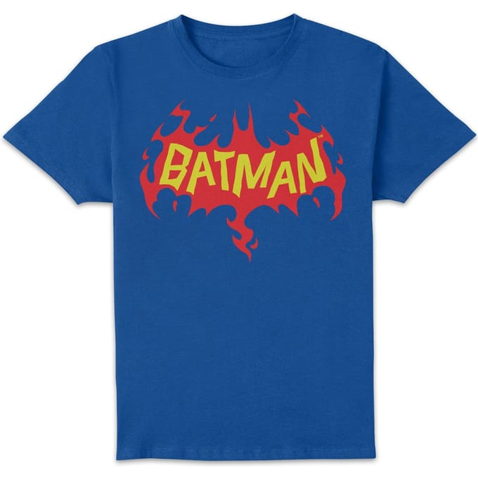 DC Comics Batman Flame Unisex T-Shirt - Blue - M