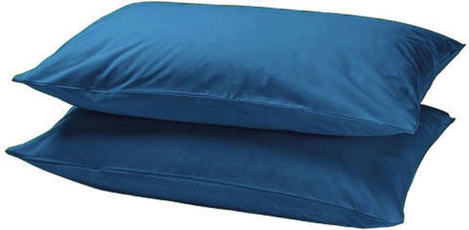 Kussenslopen Blauw - 100% Perkaal Katoen - 60x70cm | Set van 2 stuks