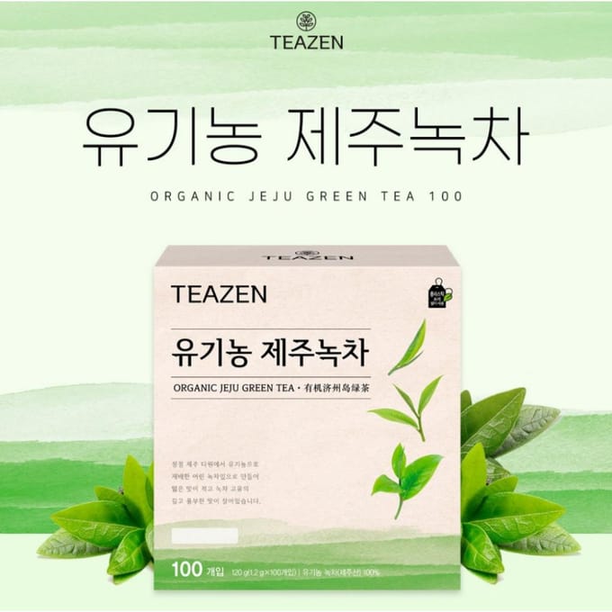 Thé vert bio Jeju Teazen 100 sachets de thé