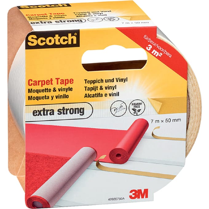 3M 42020750 Vloerbedekkingtape Scotch Wit (l x b) 7 m x 50 mm 1 stuk(s)