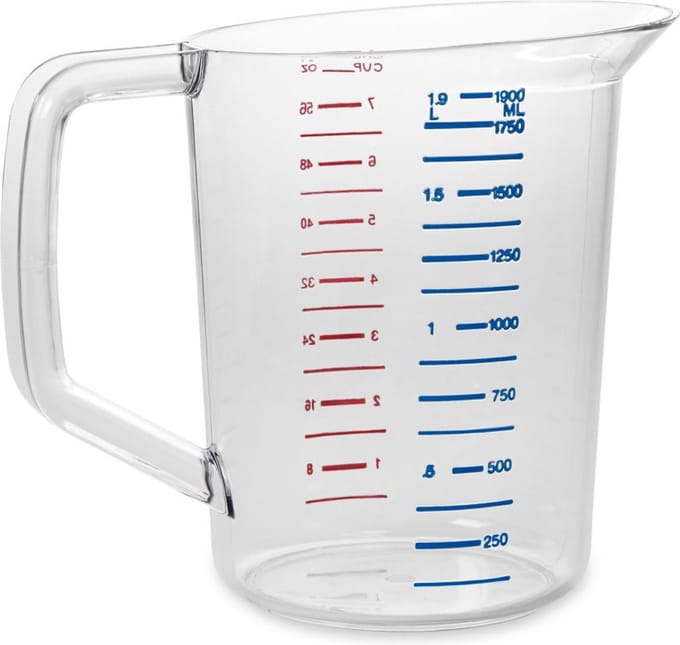 Rubbermaid Maatbeker 1,9 Liter - Polycarbonaat - Transparant