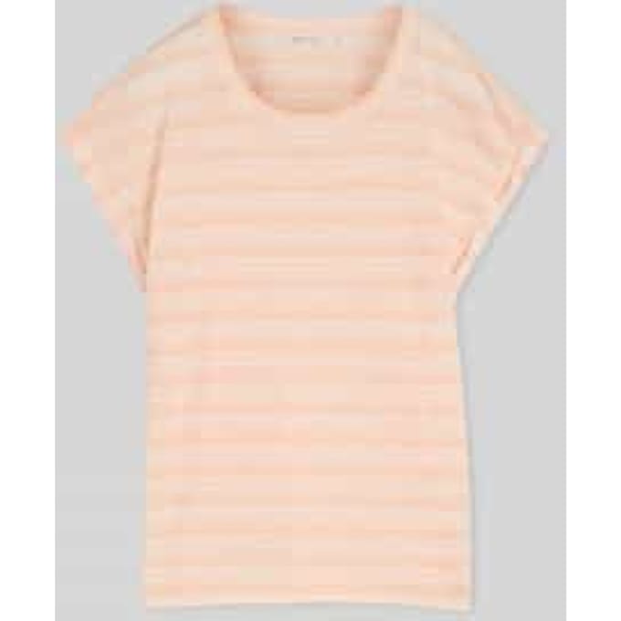 Tom Tailor Denim - T-shirt met streepjespatroon - Maat S - apricot white gradient stripe