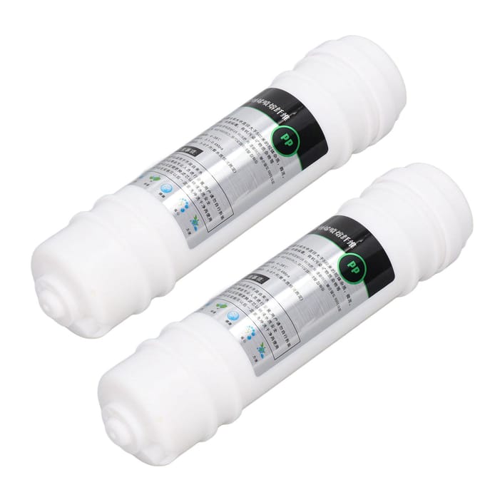 2 Stuks Waterfilter 10 inch PP Katoen Snelle Aansluiting Universeel Waterzuiveraar Vervanging white