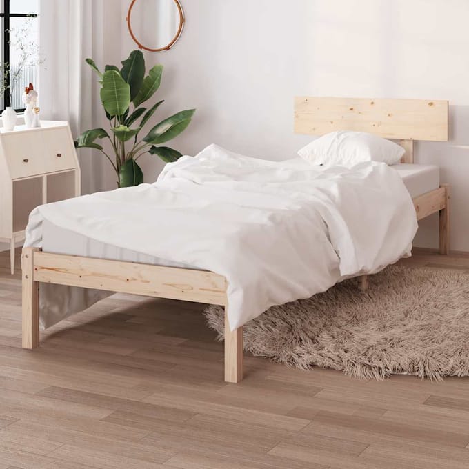 vidaXL - Bedframe - massief - grenenhout - 90x200 - cm