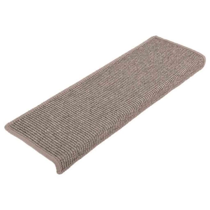 vidaXL - Trapmatten - 15 - st - 65x21x4 - cm - Donkerbeige - Rechthoekige - Rand