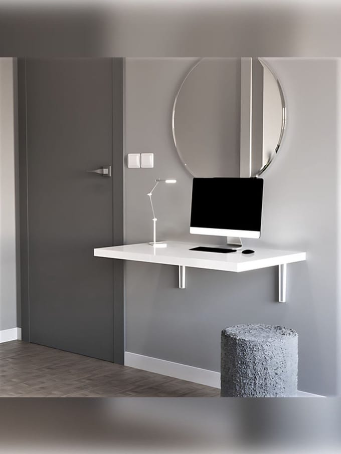 Nestly - 72x45 cm - Klaptafel - Wandtafel - Keukentafel - Balkontafel - Bureau - MDF Wit