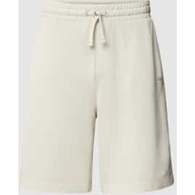 Regular fit sweatshorts met labelstitching