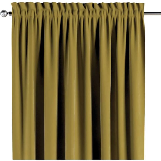 Gordijn met split en volants Yellow Tipi Posh Velvet