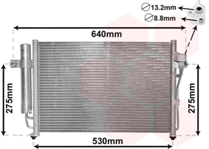 Van Wezel - LUCHTCONDENSATOR VOOR HYUNDAI GETZ 2002-2005 976061C000