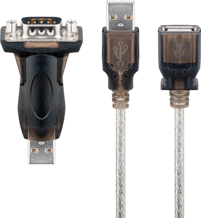 Goobay 95436 seriële kabel Transparant 1,5 meter USB Type-A RS-232