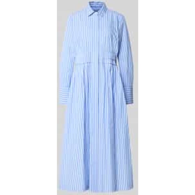 regular fit midi-jurk met platte kraag