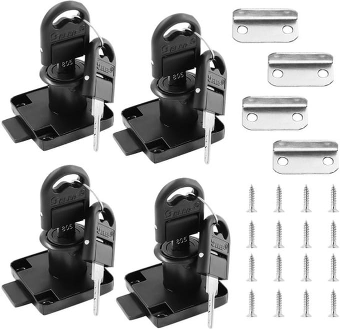 Allecto - Meubel Lock - Veiligheidsoplossing - Zwart - Kast Lock - 4
