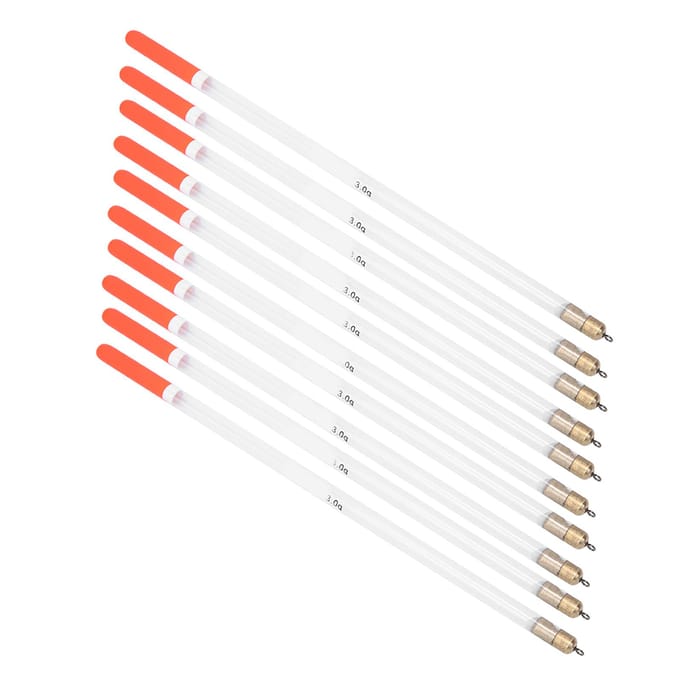 10 stuks duurzame plastic visdobbers, dobberstok, buis, multifunctioneel visvoer, aas, accessoires red