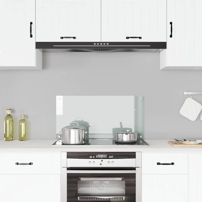 vidaXL - Spatscherm - keuken - 80x40 - cm - gehard - glas - transparant