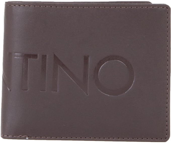 VALENTINO Leren kaarthoes Mason Card Holder Moro donkerbruin