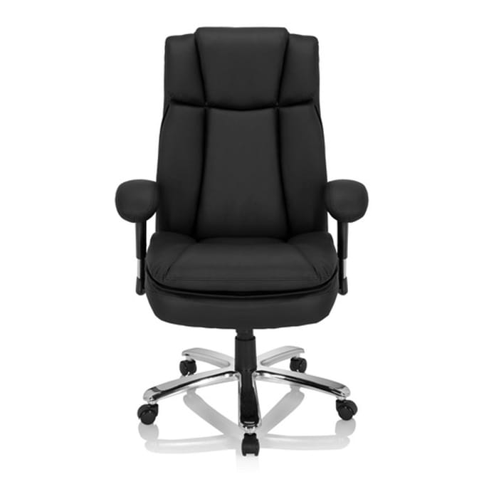 Zware bureaustoel / Bureaustoel BUILDER XXL I Kunstleder zwart hjh OFFICE