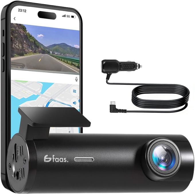 Dashcam - met Wifi en App - Dashcam voor Auto - Dashcams - G-sensor en Nachtzicht - 2K Kwaliteit - Faas