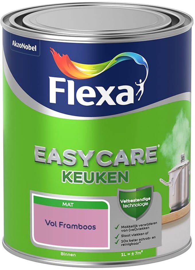 Flexa - Easycare Keuken - Vol Framboos - Mengverf - 1 L