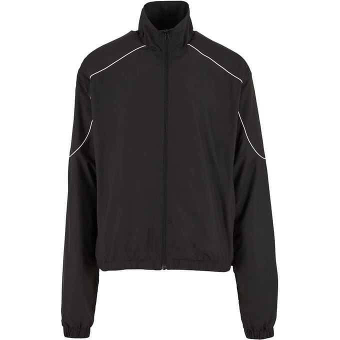 Urban Classics - Piped Panel Trainings jacket - M - Zwart