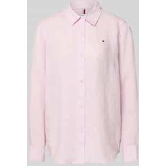 relaxed fit blouse met lange mouwen van puur linnen