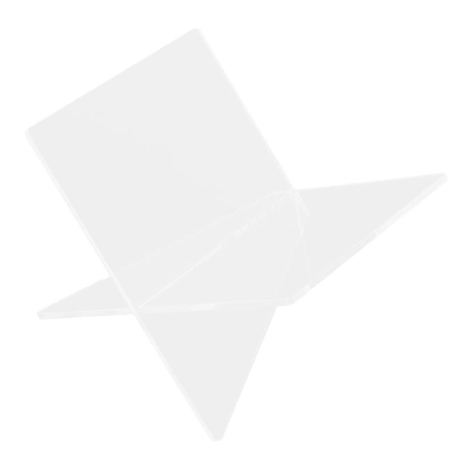Support de Présentation de Livre en Acrylique Transparent Robuste Support de Lecture de Livre de Bureau pour l'Enregistrement des Données d'Expérience white