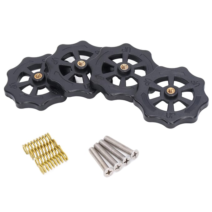 Verwarmd Bed Nivelleringsmoer Handmatige Nivelleringsmoer Verwarmd Bed Veerschroevenset voor 3D-printer black