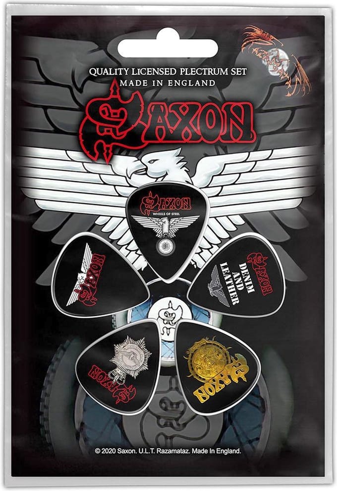 Saxon - Wheels Of Steel Plectrum - Set van 5 - Multicolours