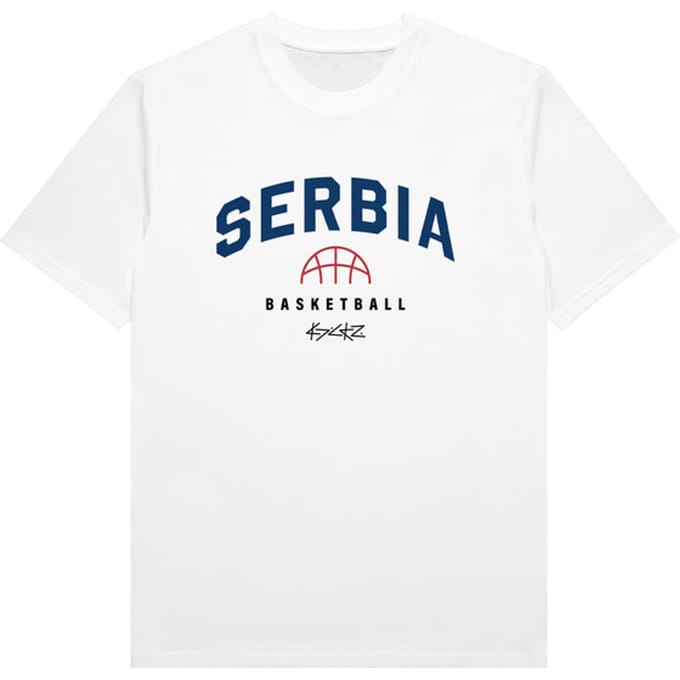 Kickz Servië Basketball T-shirt Wit