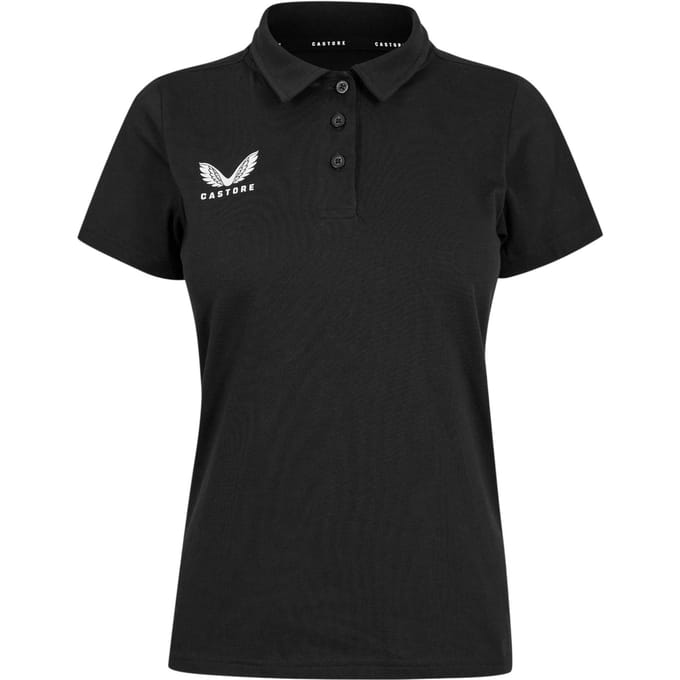 Castore Poloshirt met kraag en logo voor dames (Kaviaar)