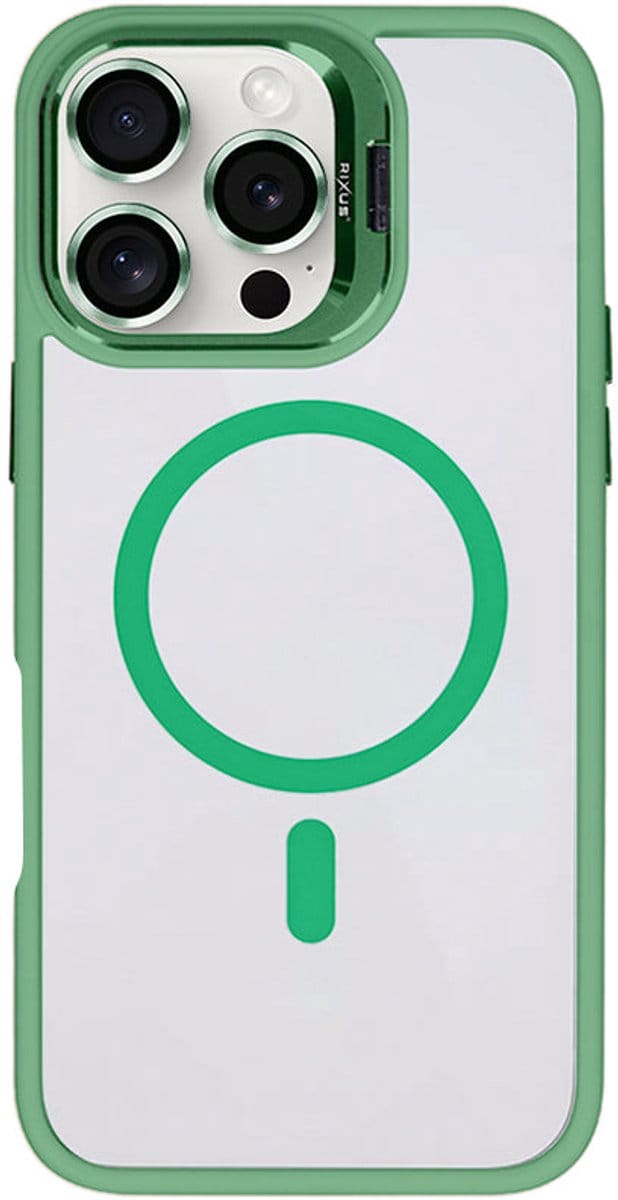 Rixus Classic 03 Case With MagSafe For Apple iPhone 16 Pro Max Light Green