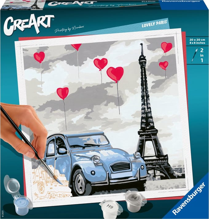 Ravensburger CreArt Paris - Schilderen op nummer voor volwassenen - Hobbypakket