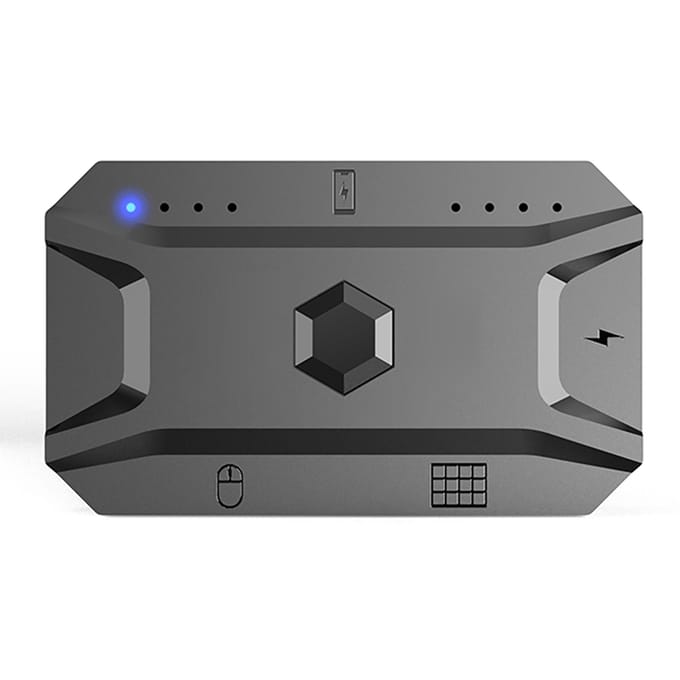 Toetsenbord Muis Converter Draagbare Mobiele Game Toetsenbord en Muis Adapter BT5.0 Verbinding Ondersteuning voor Android Systeem Black gray