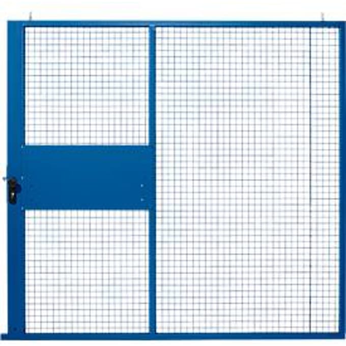 Schuifdeur, voor gaas scheidingswandsysteem, B 2238 x H 2110 mm, blauw