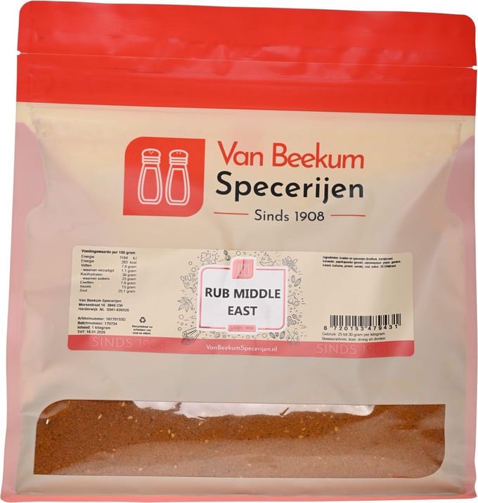Van Beekum Specerijen - Rub Middle East - 1 KG (hersluitbare stazak)