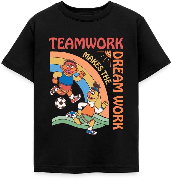 Sesamstraat Ernie En Bert Teamwork T-Shirt Kinderen