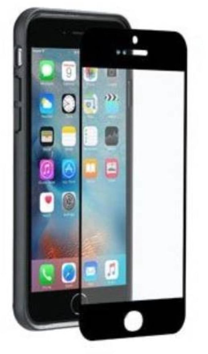 MYWAY, Screenprotector geschikt voor iPhone 6 Plus / 6S Plus - EASY GLASS CASE FRIENDLY Tempered Glass, Zwart