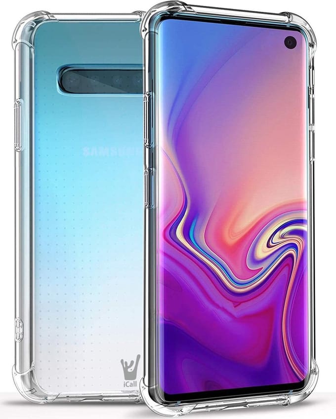 Hoesje geschikt voor Samsung Galaxy S10 - Back Cover Case ShockGuard Transparant