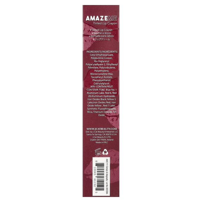 J.Cat Beauty, Amazed Me, Getinte Lip Crayon, AMC111 Simply & Magically, 4g (0,14 oz) brown