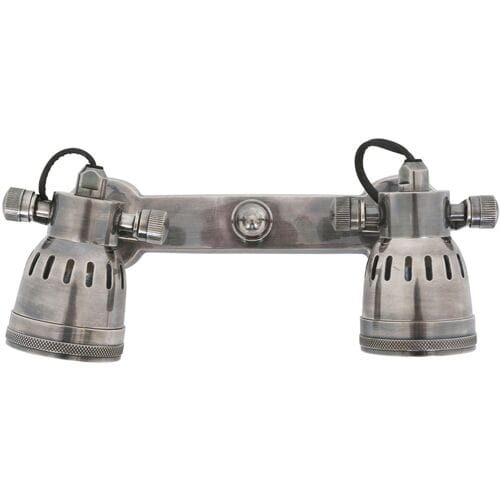 KS Verlichting Opbouwspot Indigo Double Antiek Zilver