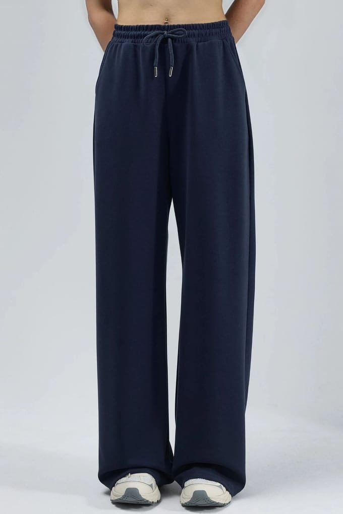 Midden Taille Wijde Pijpen Modal Broek