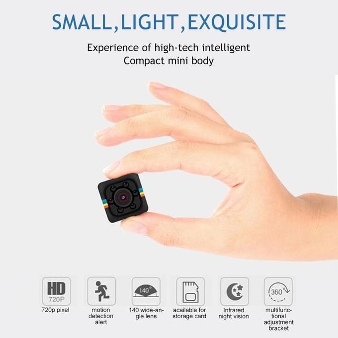 Petite caméra Mini caméra HD Caméra IR Vision nocturne Caméra vidéo Enregistreur DVR noir