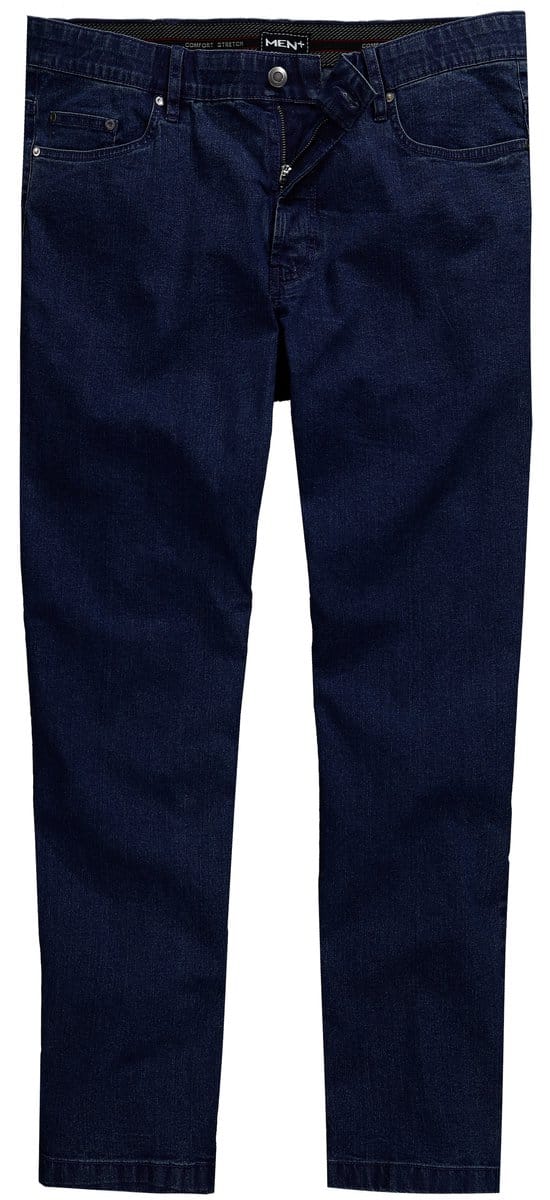Men Plus - Heren - Jeans 5-pocket speciaal model - Donkerblauw denim - Maat 28