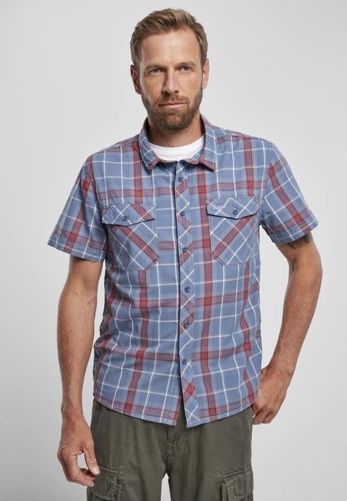 Brandit - Roadstar Overhemd - XL - Blauw/Rood
