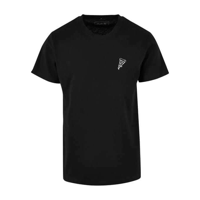 Mister Tee - Pizza EMB Heren T-shirt - M - Zwart