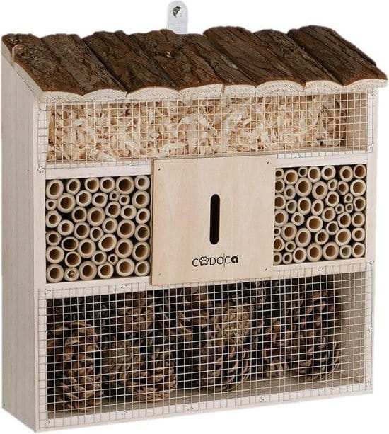 Cadoca Insectenhotel nestkastje 30,5x9,5x31cm