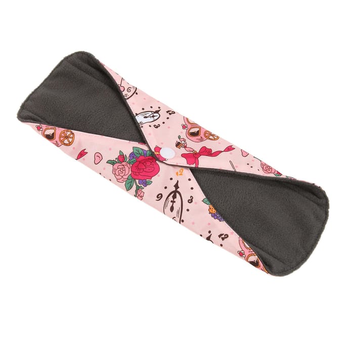 2 Stuks Bamboe Houtskool Doek Maandverband Herbruikbaar Wasbaar Houtskool Bamboe Mama DoekM14 white