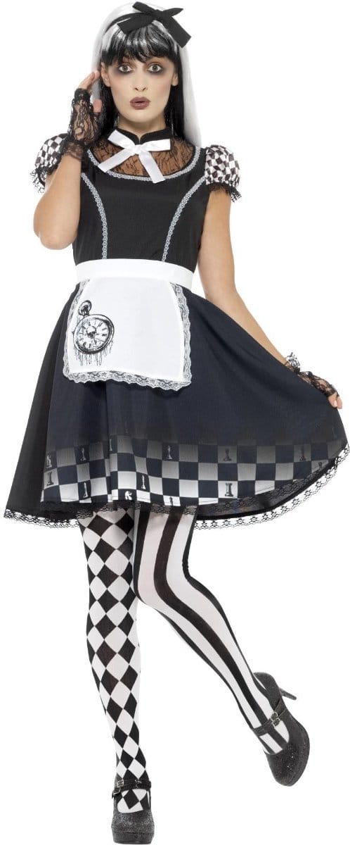 Smiffys Kostuum -L- Gothic Alice Zwart