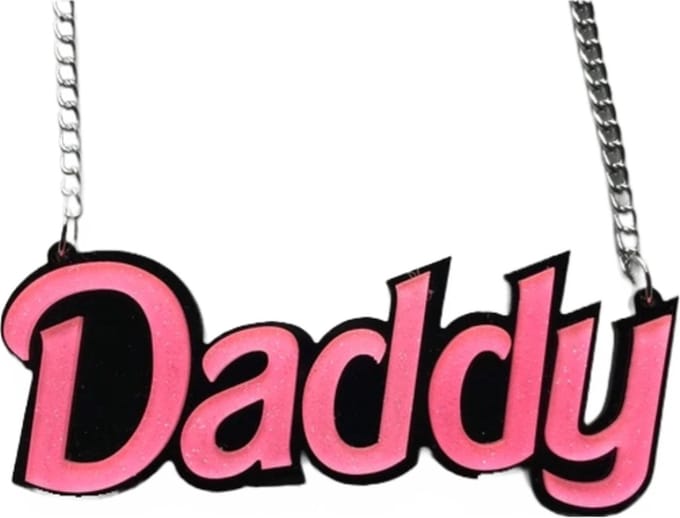 Banoch | Daddy halsband - hanger met zilverkleurige ketting