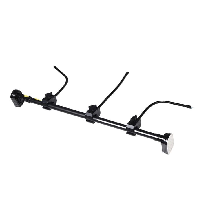 Verstelbare Slingerhanger voor Voordeur Heavy Duty Uittrekbare Slingerhouder voor Buiten Kerstdecoratie Houd Kransen Vast black