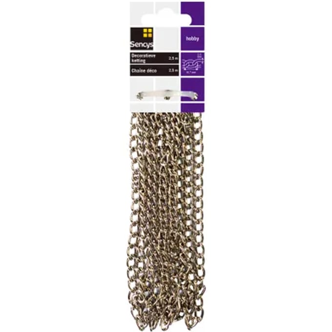 Sencys Decoratieve Ketting - Staal - Nikkel - 2,5mm - 2,5m